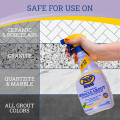 Zep Home Pro Foaming Miracle Grout Cleaner & Protectant - Protects Against Grime Buildup - 32 oz.