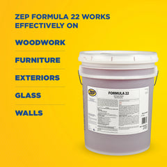 Zep Formula 22 Low Foam Industrial Cleaner – Highly-Concentrated, General-Purpose Cleaner – 5 Gallon