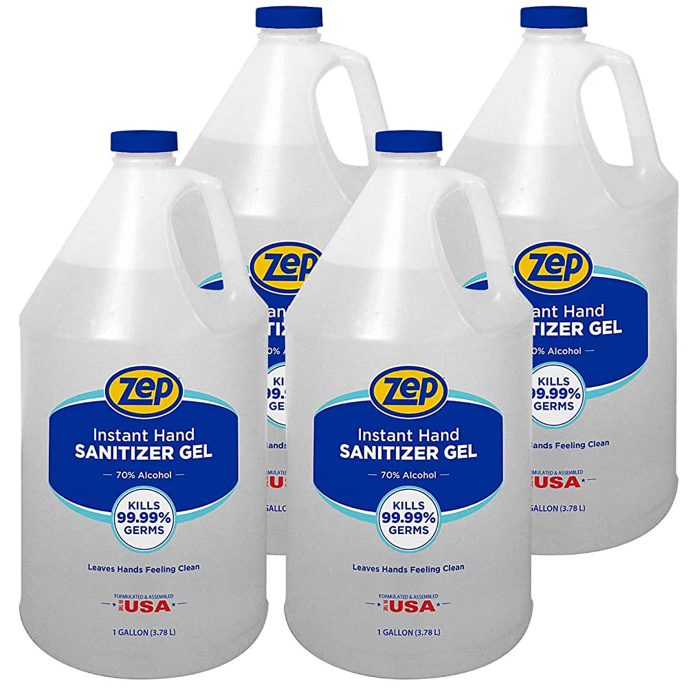 Zep Instant Hand Sanitizer Gel – Kills 99.99% of Germs – 1 Gallon
