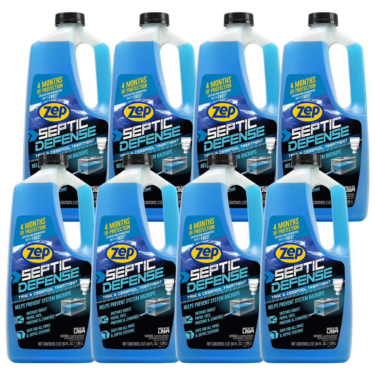 Zep Septic Defense Tank & Cesspool Treatment – Break Down Waste – 64 oz
