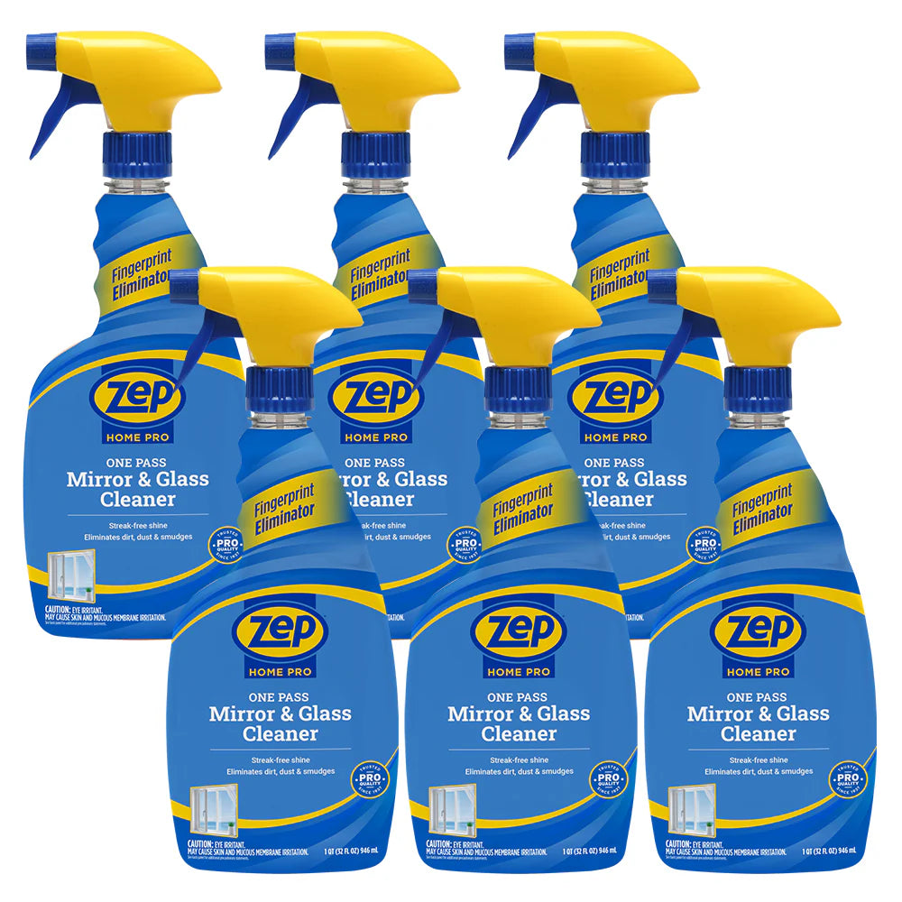 Zep Home Pro One Pass Mirror & Glass Cleaner - Streak Free Shine - 32 oz.