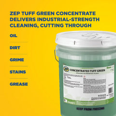 Zep Tuff Green Concentrated All-Purpose Cleaner – Removes Stubborn Stains – 5 Gallon