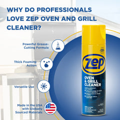 Zep Heavy-Duty Foaming Oven and Grill Cleaner - 19 oz