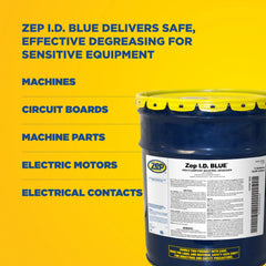 Zep I.D. Blue High Flashpoint Industrial Degreaser – Removes Heavy Oil from Equipment – 5 Gallon