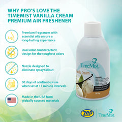 Premium TimeMist Metered Air Care - Vanilla Cream - 7 Oz.