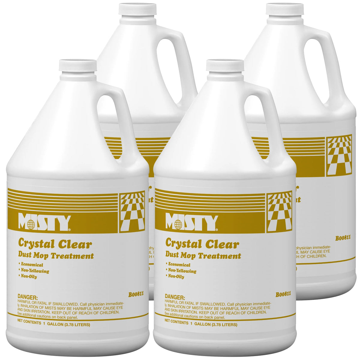 Misty Crystal Clear Dust Mop Treatment – Non-Oily Dust and Dirt Removal Aid – 1 Gallon