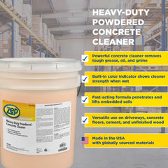 Zep Professional Heavy-Duty Powdered Concrete Cleaner – Fast Acting Alkaline – 40 lbs.