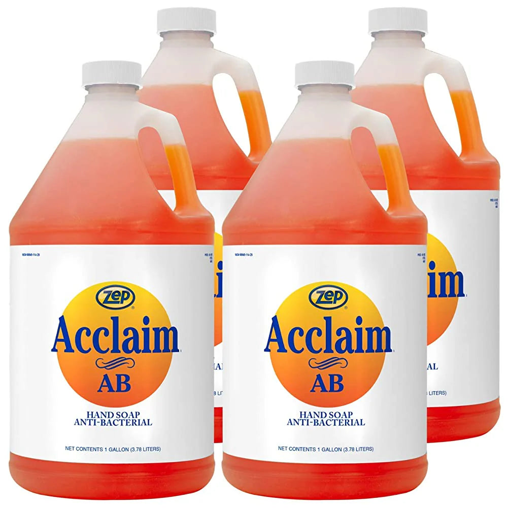 Zep Acclaim AB Antibacterial Hand Soap – Remove Soils and Decreases Bacteria – 1 Gallon