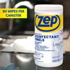 Zep Clean'Ems Spirit II Disinfectant Towels - 80 Towels/Canister