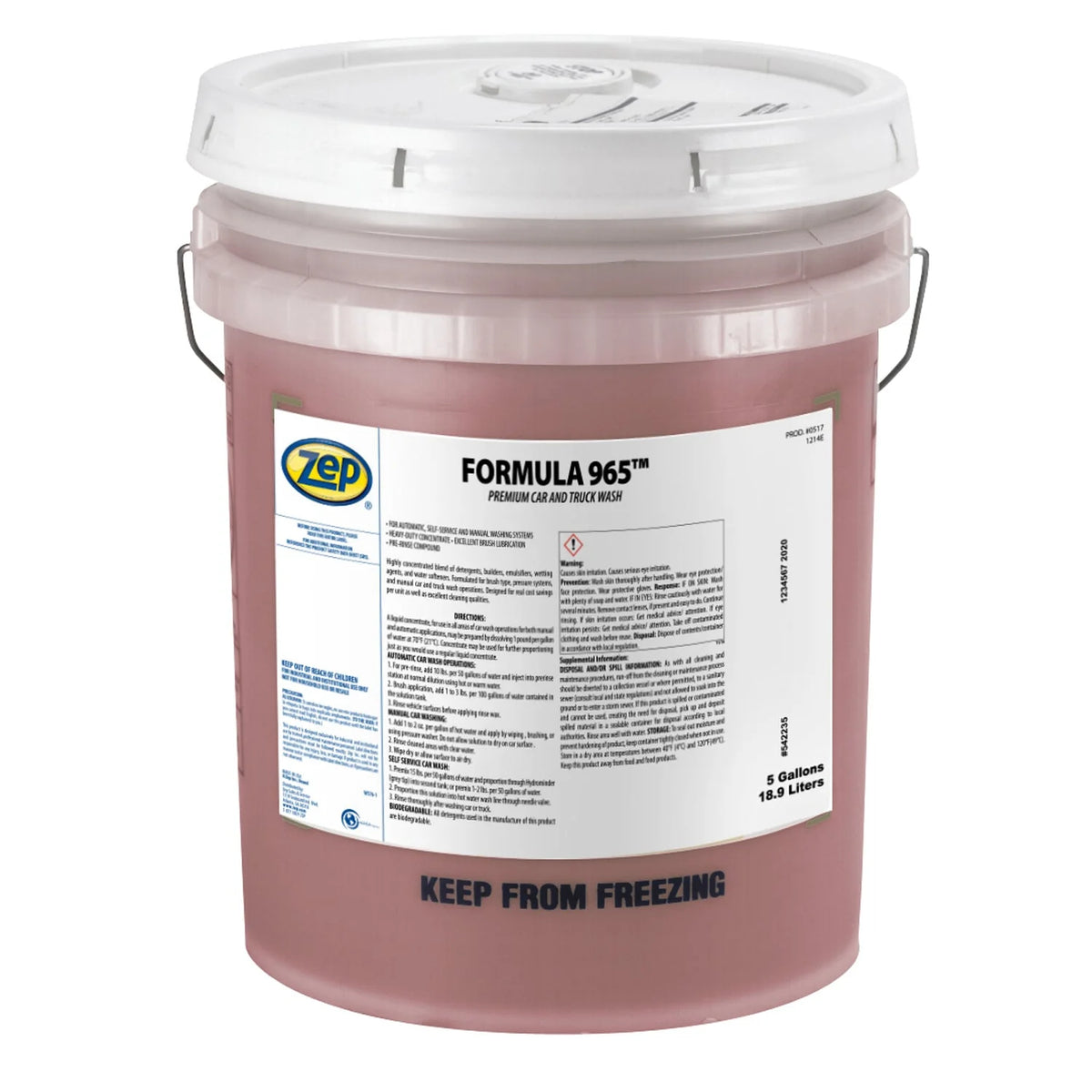 Zep Formula 965 Premium Car and Truck Wash – Heavy-Duty Automotive Cleaner Powder – 35 Pounds