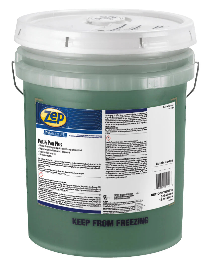 Zep ProVisions Pot & Pans Plus – Power Through Grease – 5 Gallon