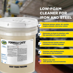 Zep Formula 12475 Low Foam Powdered Cleaner – Iron & Steel Parts Degreaser – 40 Pounds