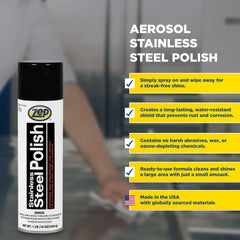Zep Stainless Steel Polish – Prevents Rusting and Corrosion – 16 oz.