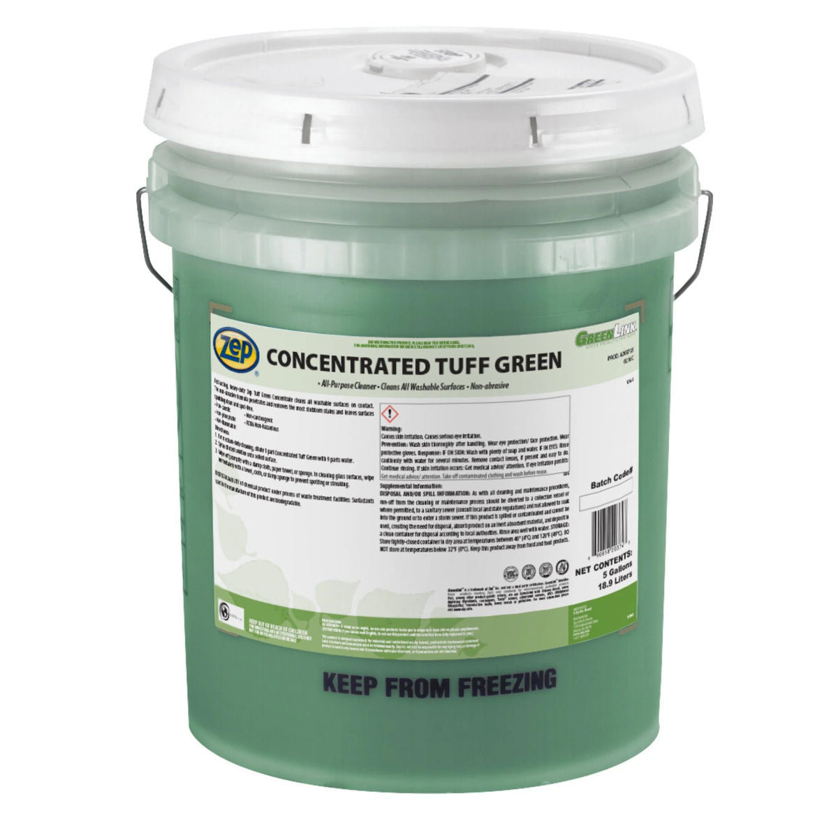 Zep Tuff Green Concentrated All-Purpose Cleaner – Removes Stubborn Stains – 5 Gallon