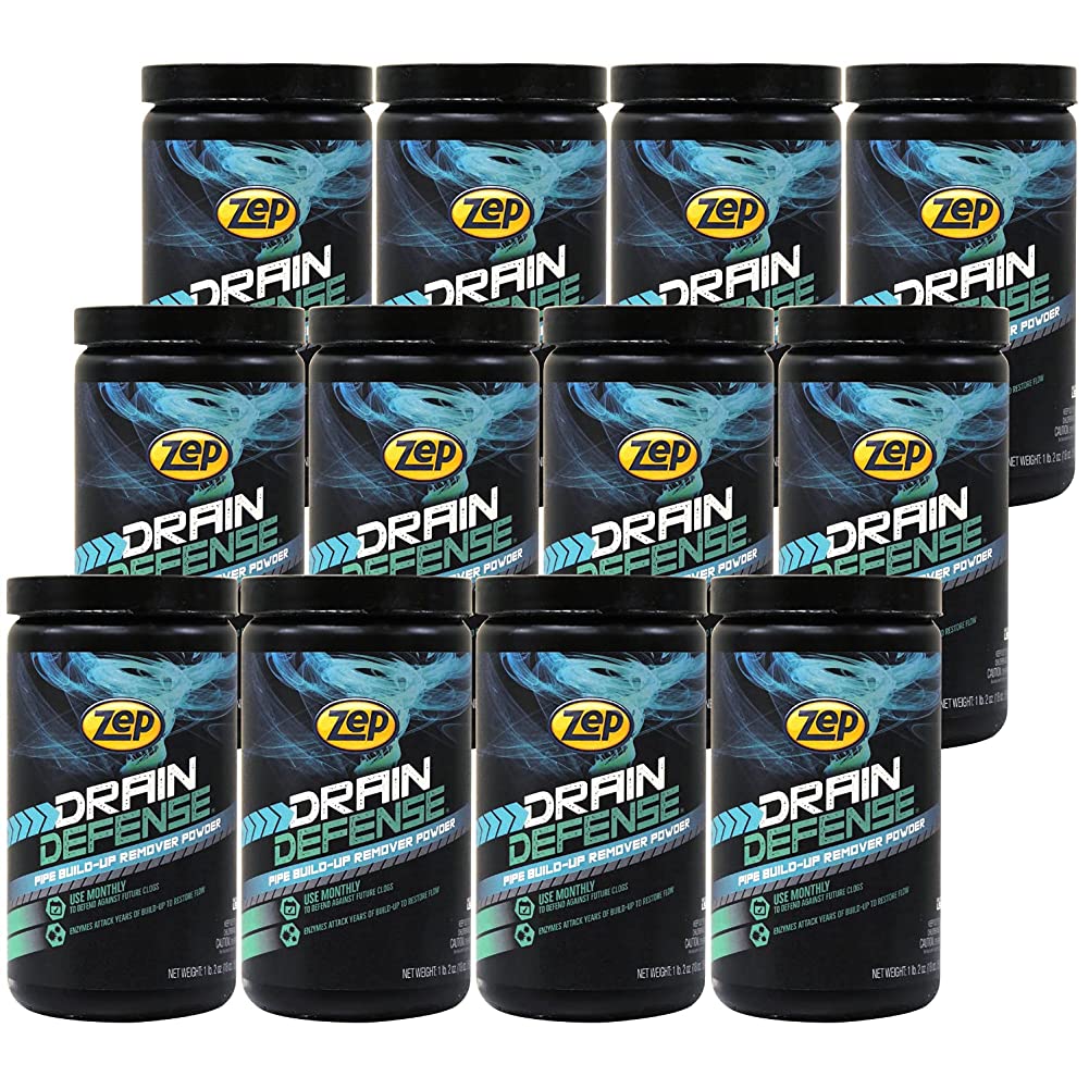Zep Drain Defense - Pipe Build-Up Remover Powder - 18 oz