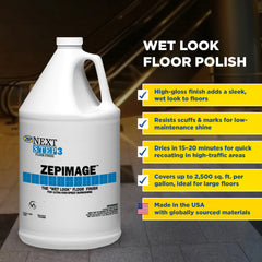 ZepImage Wet-Look Floor Polish – Protects Floors from Scuffs – 5 Gallon