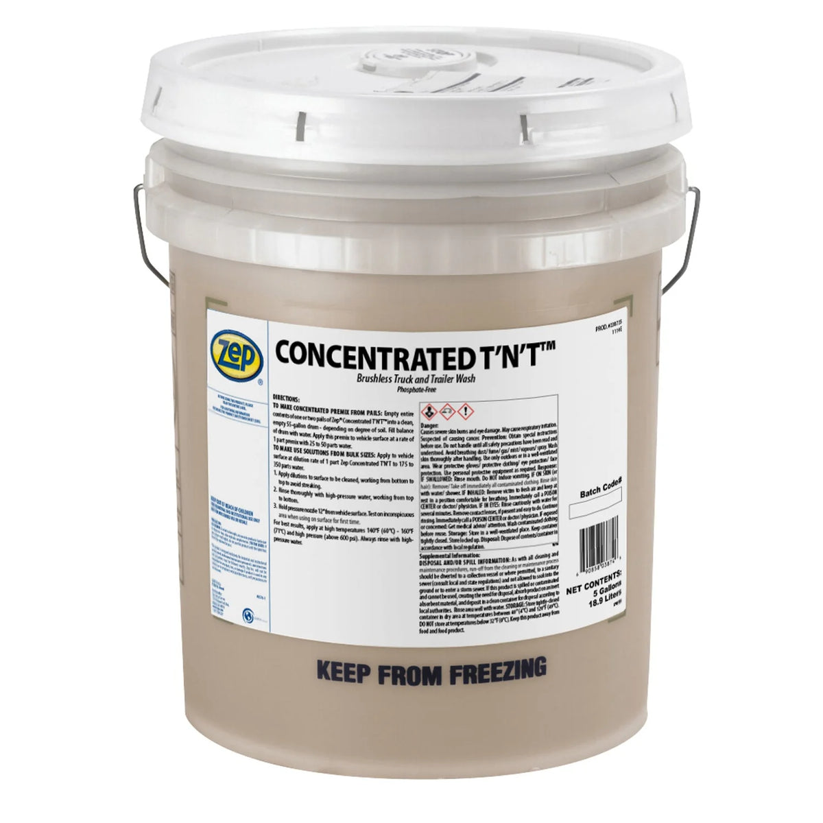 Zep Concentrated T’N’T Brushless Truck and Trailer Wash – Removes Dirt, Grime and Road Film – 5 Gallon
