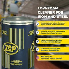 Zep Formula 12475 Low Foam Powdered Cleaner – Iron & Steel Parts Degreaser – 500 Pounds
