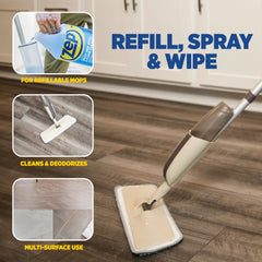 Zep Ready-To-Use Spray Mop Refill & Floor Cleaner – Streak-Free Multi-Surface Cleaner – 1 Gallon